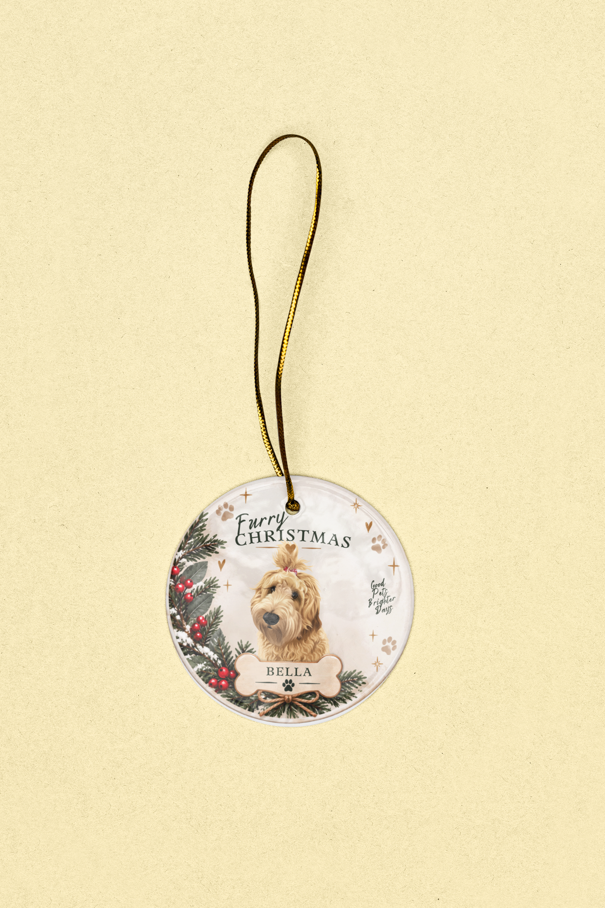 Custom Pet Portrait Ceramic Ornament