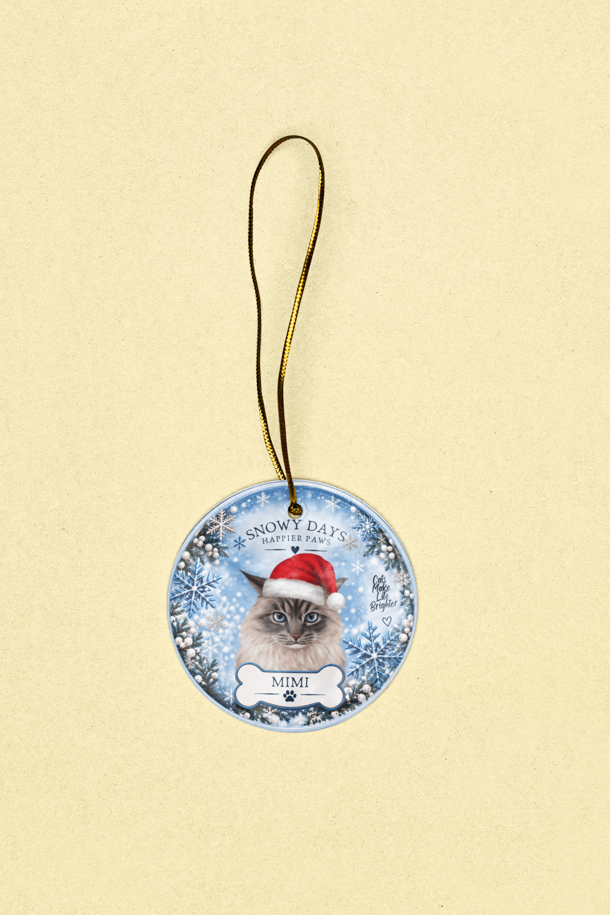Custom Pet Portrait Ceramic Ornament