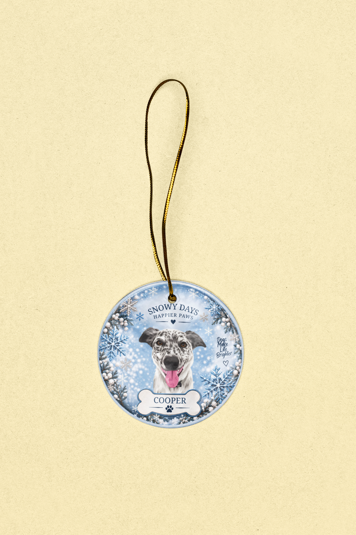 Custom Pet Portrait Ceramic Ornament