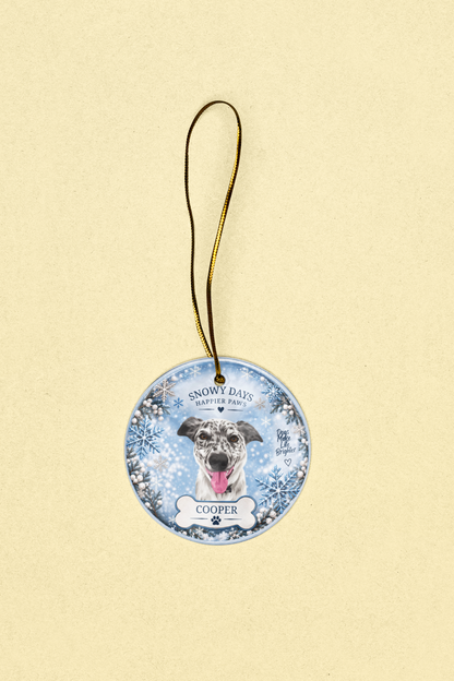 Custom Pet Portrait Ceramic Ornament