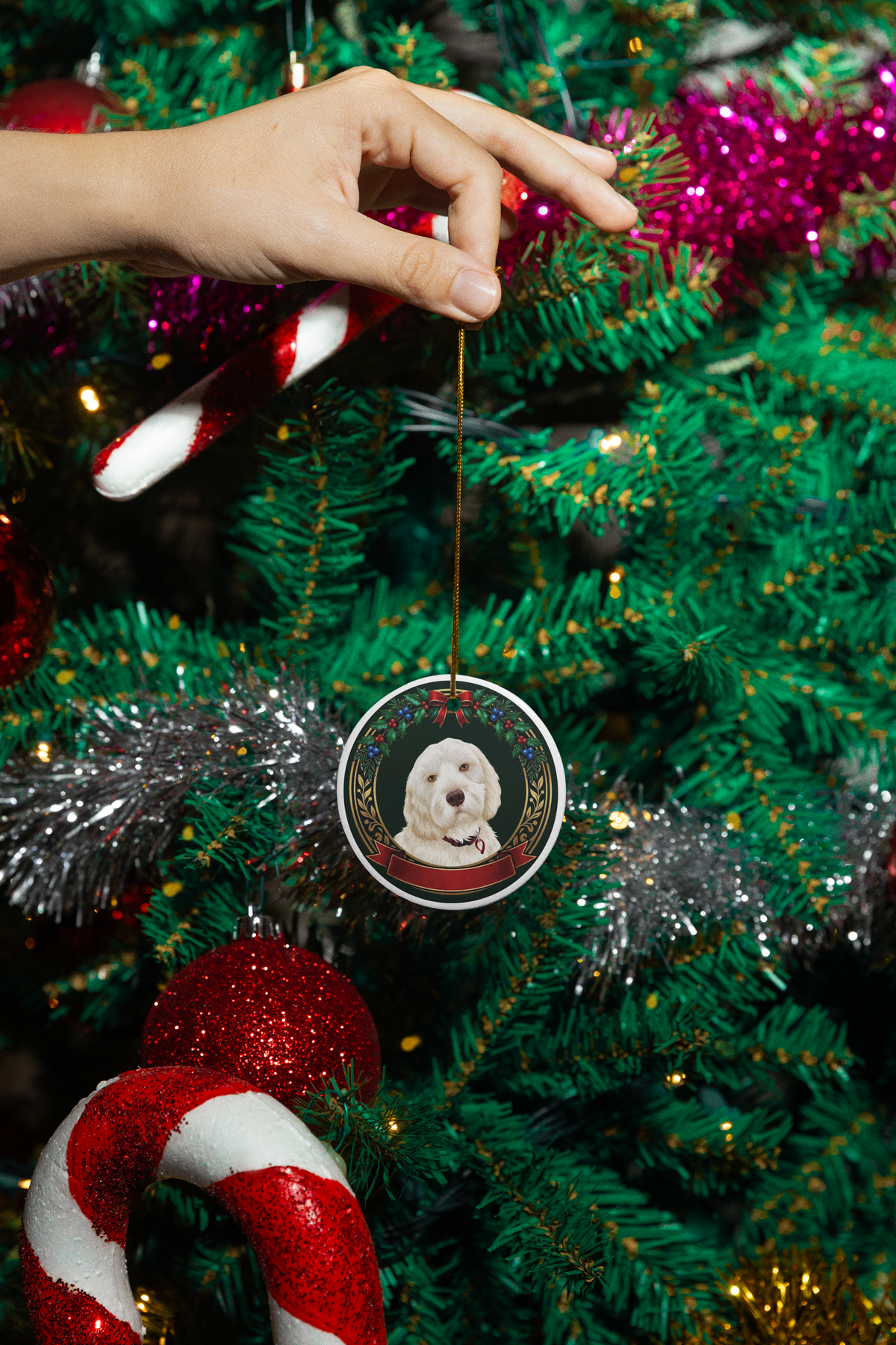 Custom Pet Portrait Ceramic Ornament