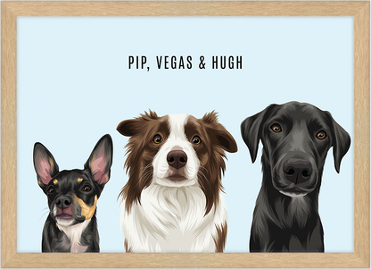Personalised pet portrait selected as a client gift