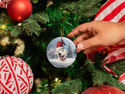 Custom Pet Portrait Ceramic Ornament