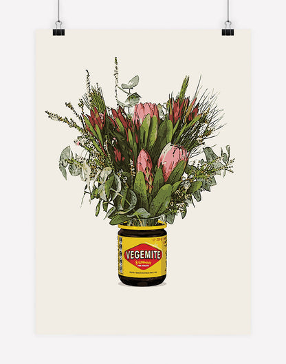 Vegemite Bouquet - A4 - Unframed - Australia