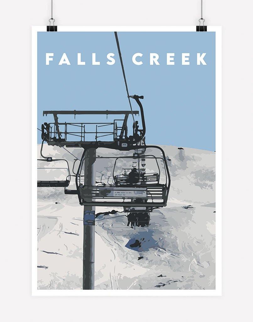 Falls Creek | Travel Poster - Wall Art - A4 - Unframed - Australia