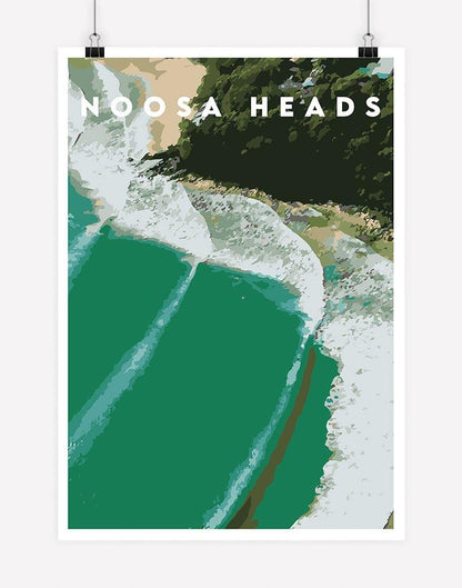 Noosa Heads | Travel Poster - Wall Art - A4 - Unframed - Australia