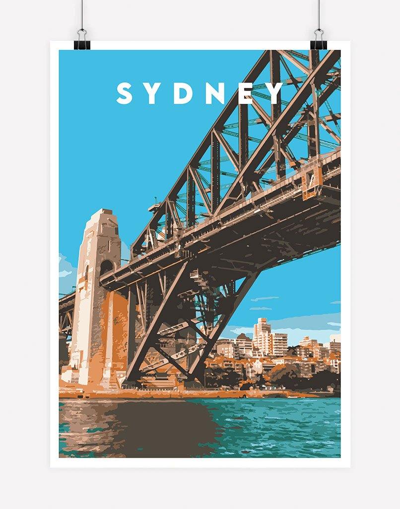 Sydney | Travel Poster - Wall Art - A4 - Unframed - Australia