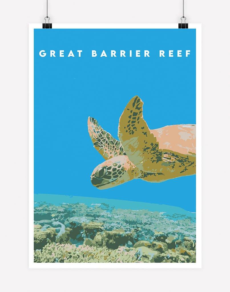 Great Barrier Reef | Travel Poster - Wall Art - A4 - Unframed - Australia