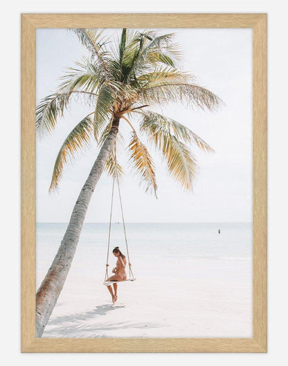 Beach Palm | Photography - Wall Art - A4 - Timber Frame - Australia