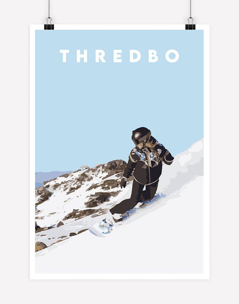 Thredbo | Travel Poster - Wall Art - A4 - Unframed - Australia