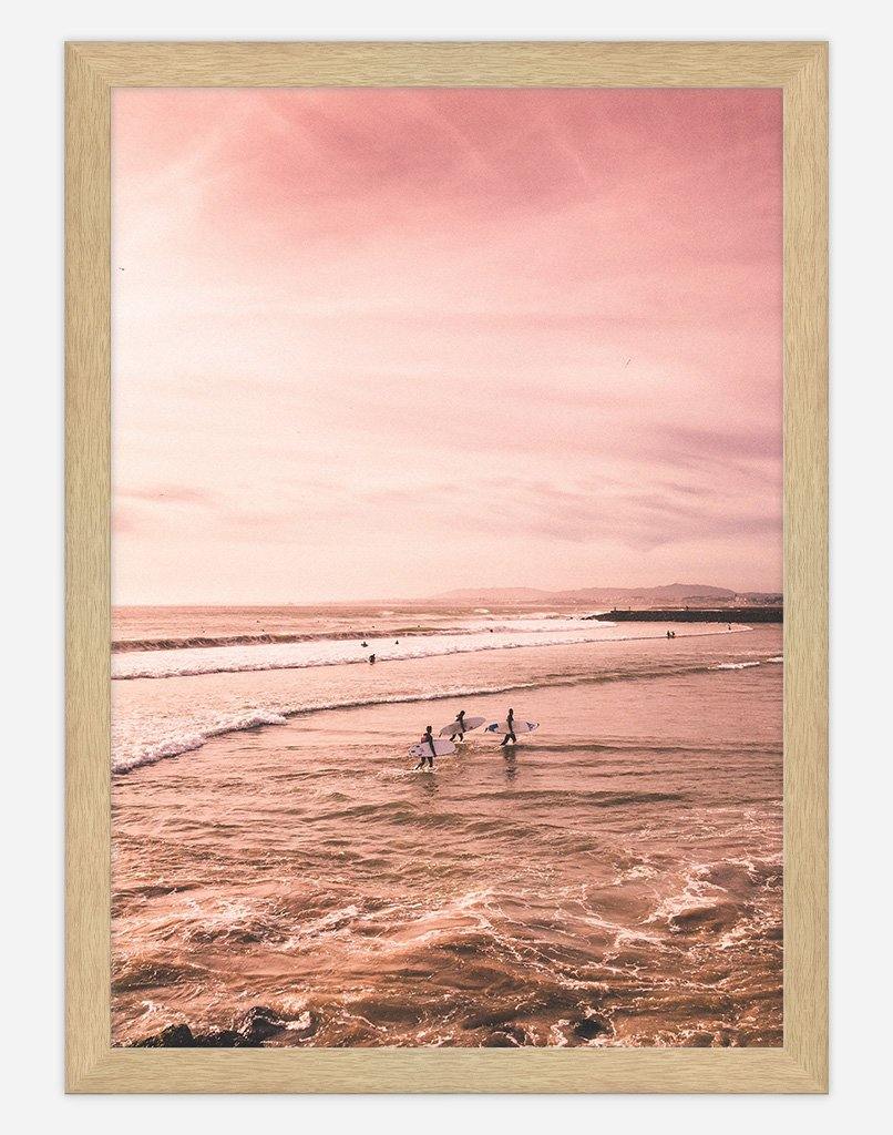Surf Rosé | Photography - Wall Art - A4 - Timber Frame - Australia