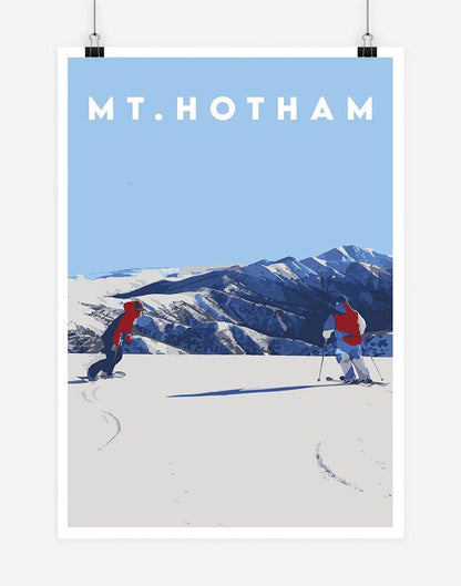 Mount Hotham | Travel Poster - Wall Art - A4 - Unframed - Australia