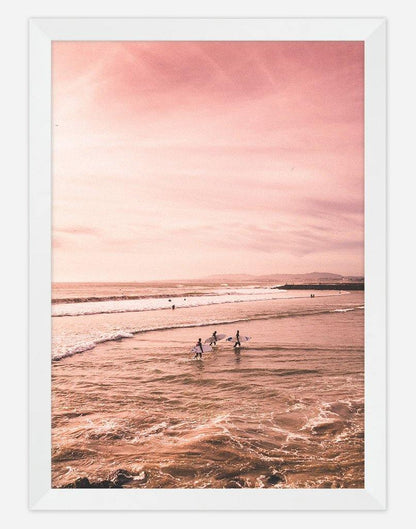 Surf Rosé | Photography - Wall Art - A4 - White Frame - Australia