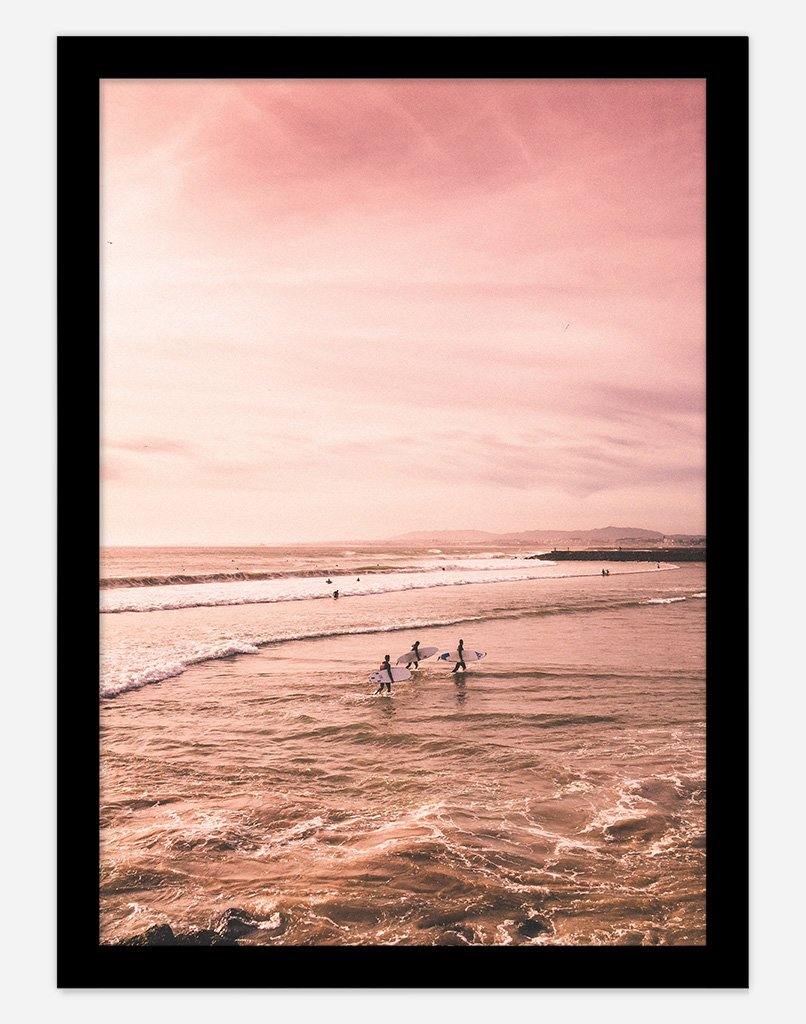 Surf Rosé | Photography - Wall Art - A4 - Black Frame - Australia