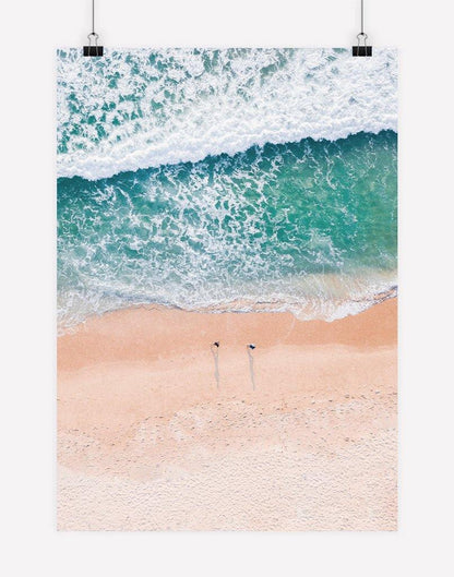 Aerial Beach | Photography - Wall Art - A4 - Unframed - Australia