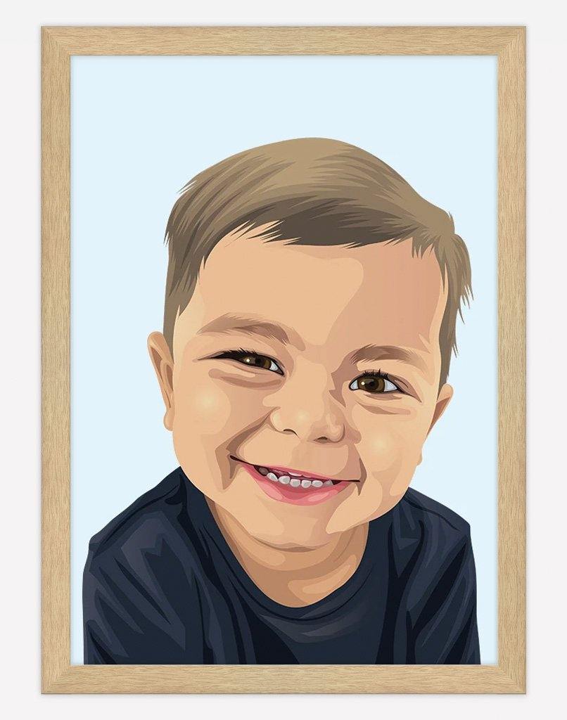 Custom Child Portrait - A4 - Unframed - One Australia