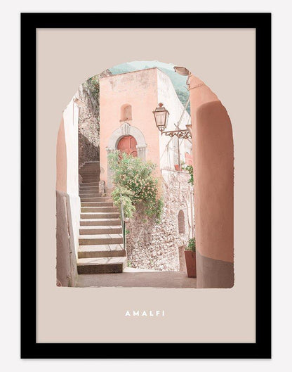 Amalfi | Photography - Wall Art - A4 - Black Frame - Blush Australia