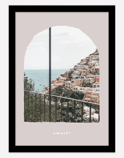 Amalfi II | Photography - Wall Art - A4 - Black Frame - Blush Australia