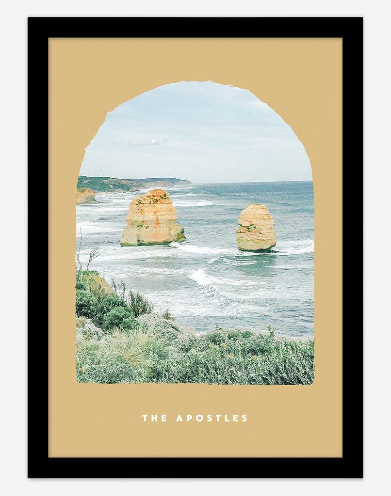 The Apostles | Photography - Wall Art - A4 - Black Frame - Golden Australia