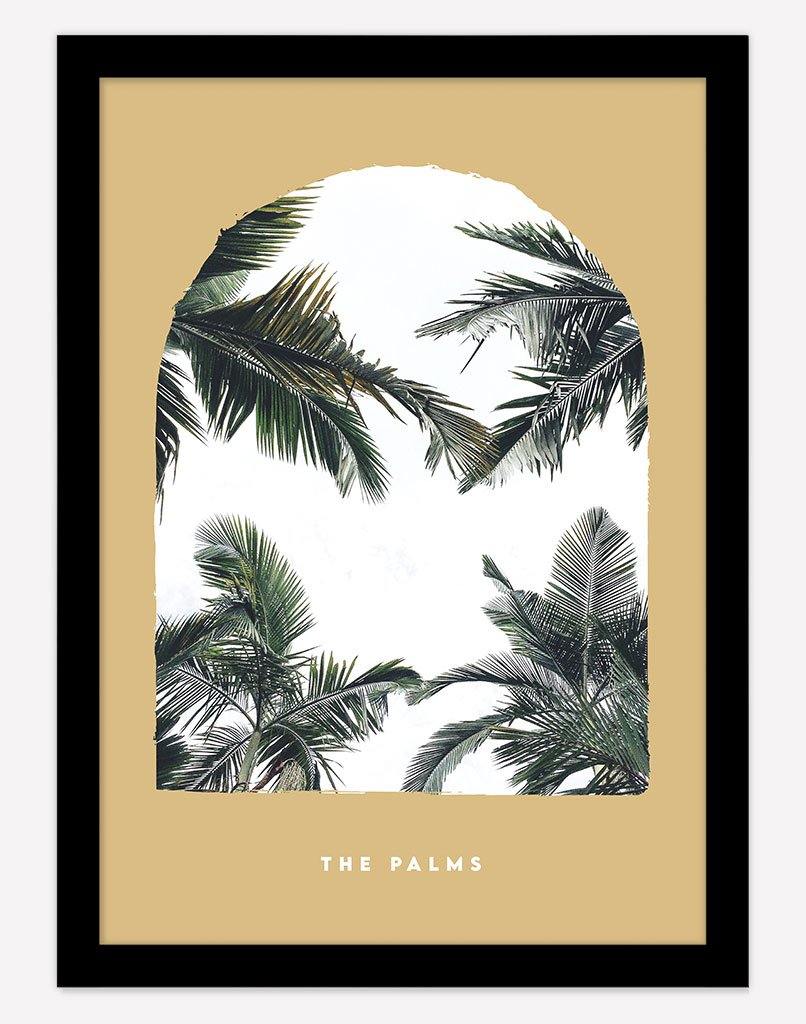 The Palms | Photography - Wall Art - A4 - Black Frame - Golden Australia