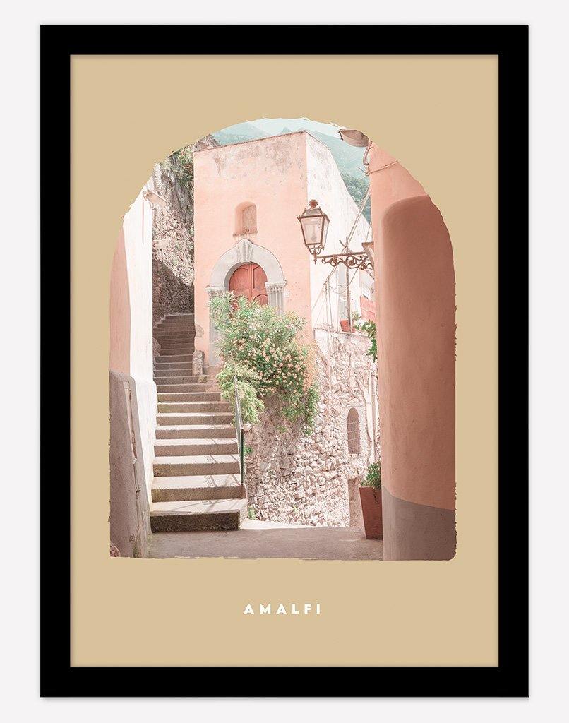 Amalfi | Photography - Wall Art - A4 - Black Frame - Golden Australia