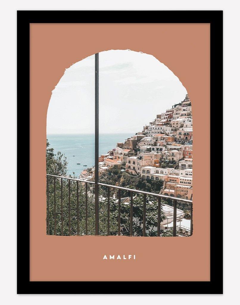 Amalfi II | Photography - Wall Art - A4 - Black Frame - Rust Australia