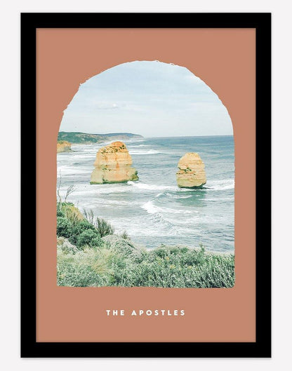 The Apostles | Photography - Wall Art - A4 - Black Frame - Rust Australia