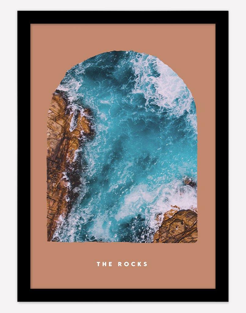 The Rocks | Photography - Wall Art - A4 - Black Frame - Rust Australia
