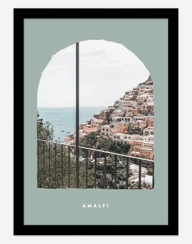 Amalfi II | Photography - Wall Art - A4 - Black Frame - Sage Australia