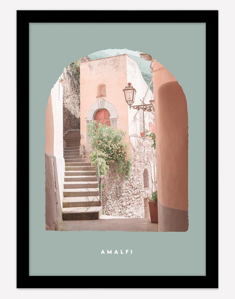 Amalfi | Photography - Wall Art - A4 - Black Frame - Sage Australia