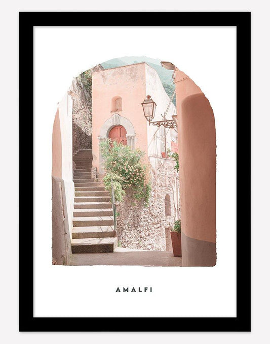 Amalfi | Photography - Wall Art - A4 - Black Frame - White Australia