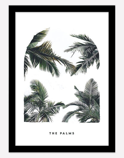 The Palms | Photography - Wall Art - A4 - Black Frame - White Australia