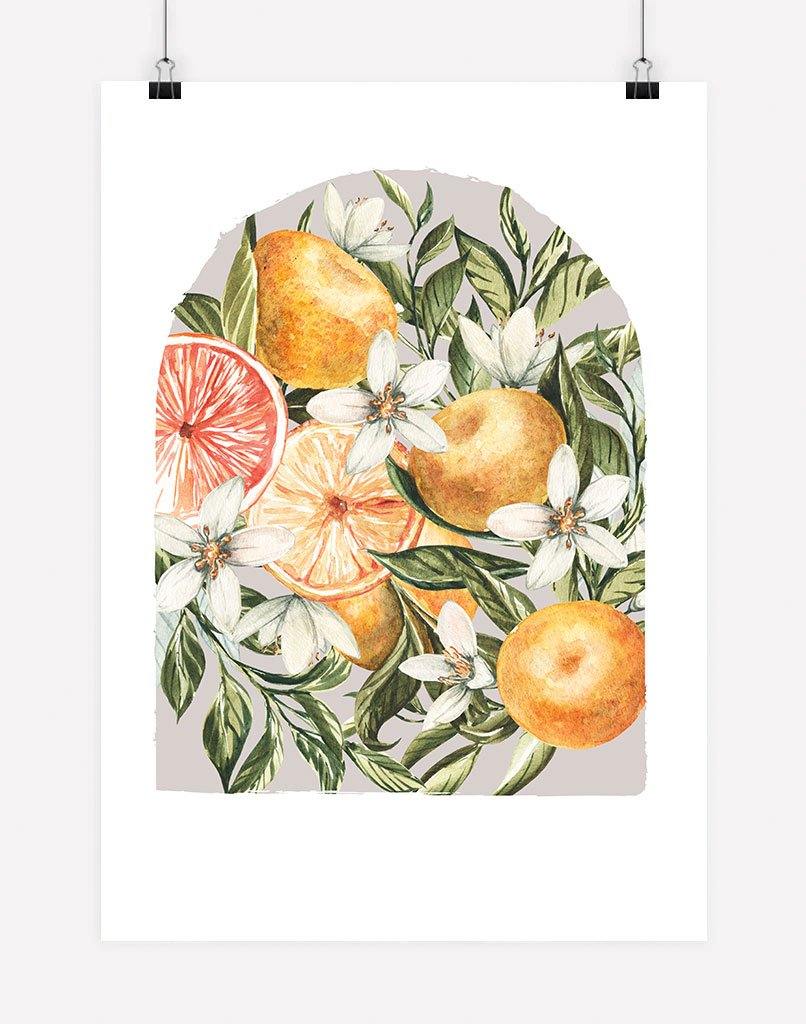 Citrus Bouquet | Wall Art - A4 - Unframed - Blush Australia