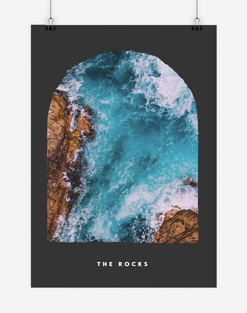 The Rocks | Photography - Wall Art - A4 - Unframed - Dark Grey Australia