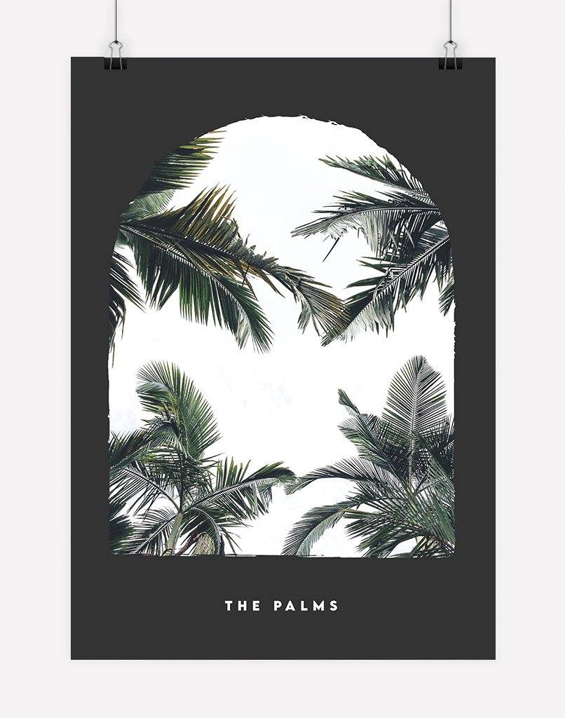 The Palms | Photography - Wall Art - A4 - Unframed - Dark Grey Australia