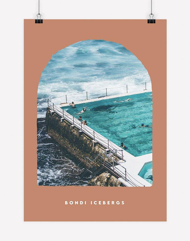 Bondi Icebergs | Photography - Wall Art - A4 - Unframed - Rust Australia