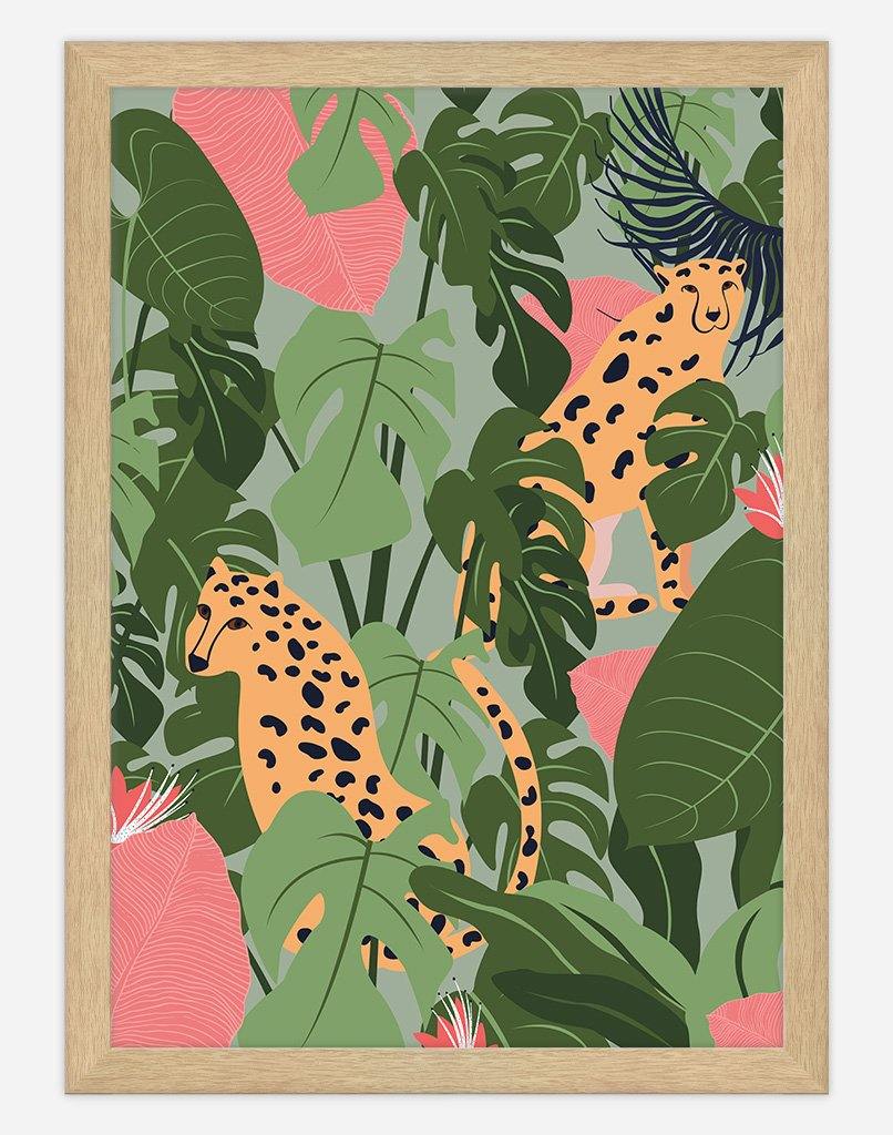 Ain't No Cheetah | Wall Art - A4 - Timber Frame - Sage Australia