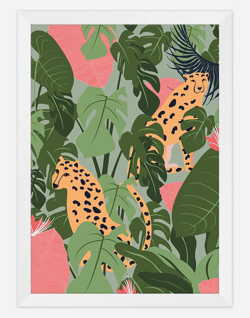 Ain't No Cheetah | Wall Art - A4 - White Frame - Sage Australia