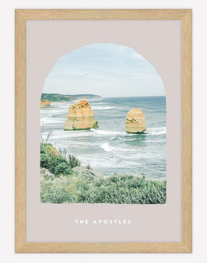 The Apostles | Photography - Wall Art - A4 - Timber Frame - Blush Australia