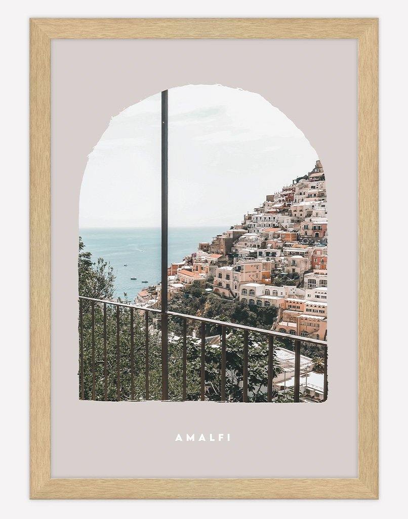 Amalfi II | Photography - Wall Art - A4 - Timber Frame - Blush Australia