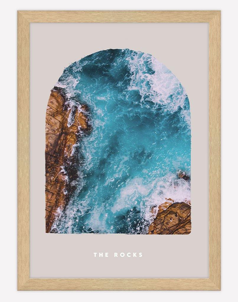 The Rocks | Photography - Wall Art - A4 - Timber Frame - Blush Australia