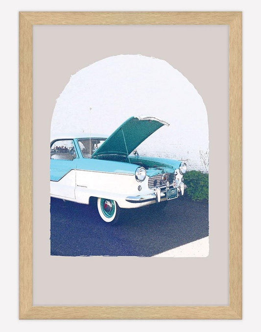 Pop The Bonnet | Photography - Wall Art - A4 - Timber Frame - Blush Australia