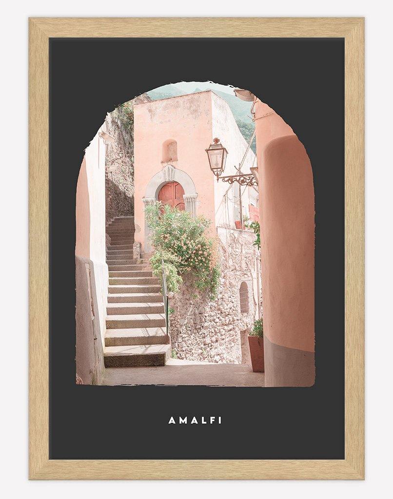 Amalfi | Photography - Wall Art - A4 - Timber Frame - Dark Grey Australia