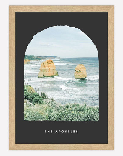 The Apostles | Photography - Wall Art - A4 - Timber Frame - Dark Grey Australia