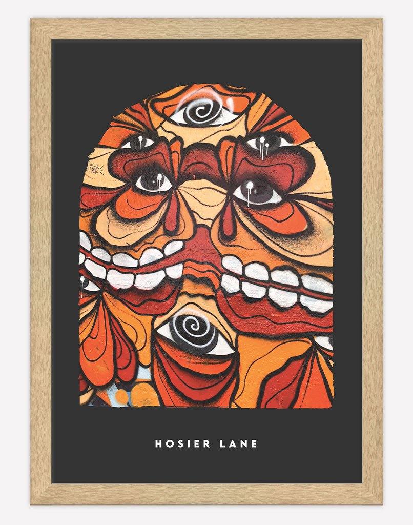 Hosier Lane | Photography - Wall Art - A4 - Timber Frame - Dark Grey Australia