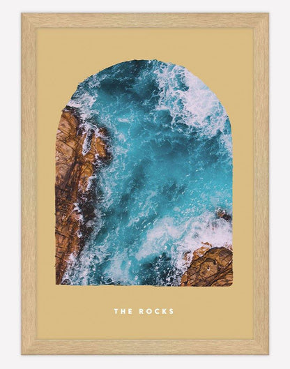 The Rocks | Photography - Wall Art - A4 - Timber Frame - Golden Australia