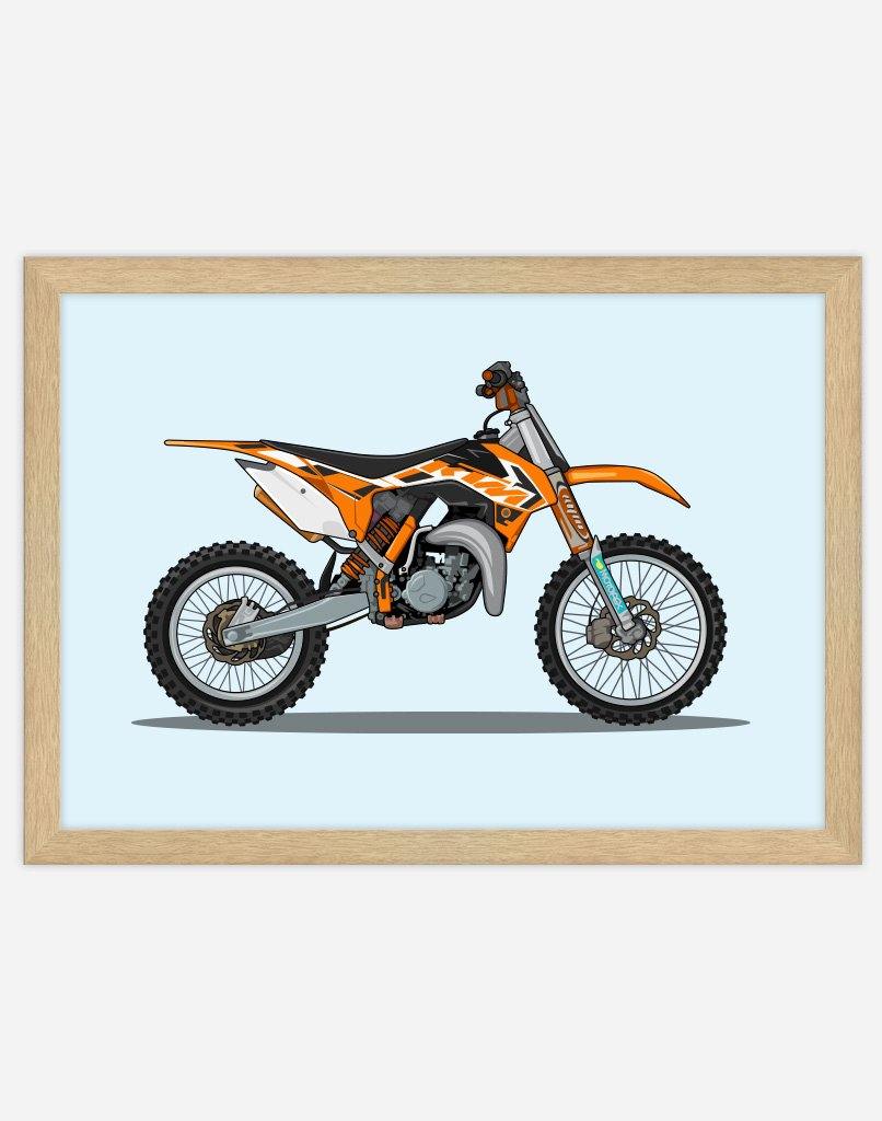Custom Motorbike Portrait - A4 - Unframed - Portrait Australia