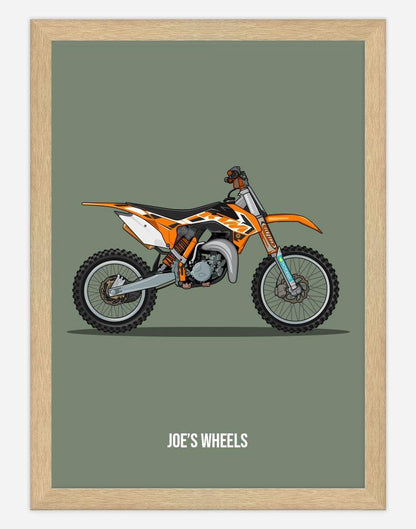 Custom Motorbike Portrait - A4 - Unframed - Portrait Australia