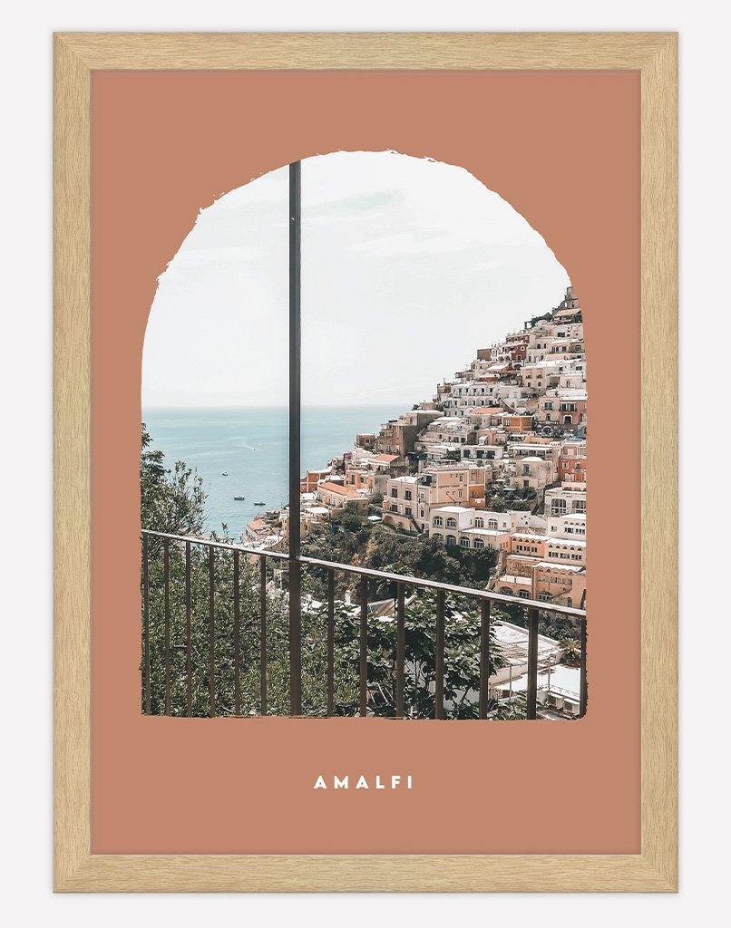 Amalfi II | Photography - Wall Art - A4 - Timber Frame - Rust Australia