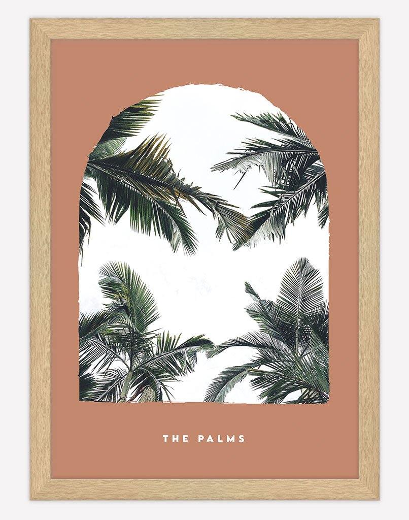 The Palms | Photography - Wall Art - A4 - Timber Frame - Rust Australia